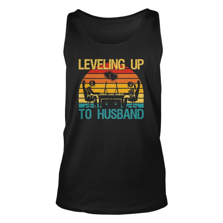 Gamer Engagement Future Mr & Mrs Leveling Up To Husband Unisex Tank Top