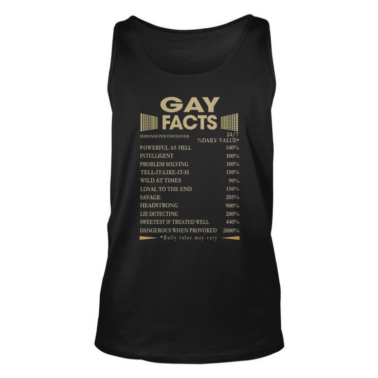 Gay Name Gift Gay Facts V2 Unisex Tank Top