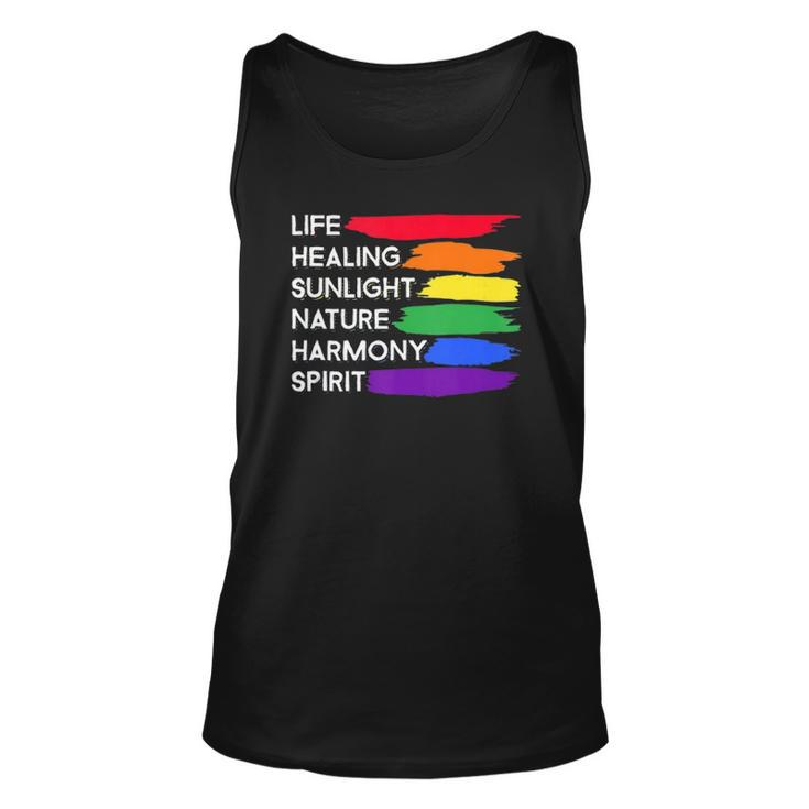 Gay Pride Awareness Flag Meaning  For Gay & Lesbian  Unisex Tank Top