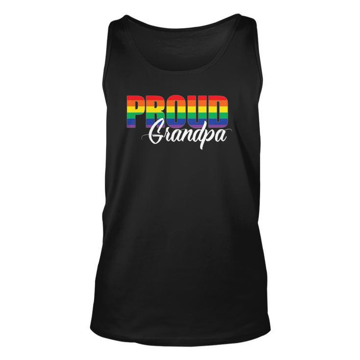 Gay Pride  Proud Grandpa Lgbt Ally For Family Rainbow Unisex Tank Top