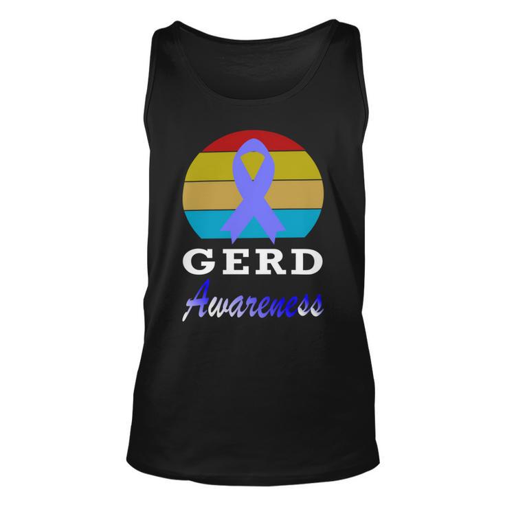 Gerd Awareness Vintage Periwinkle Blue Ribbon Gastroesophageal Reflux Disease Gerd Awareness Unisex Tank Top