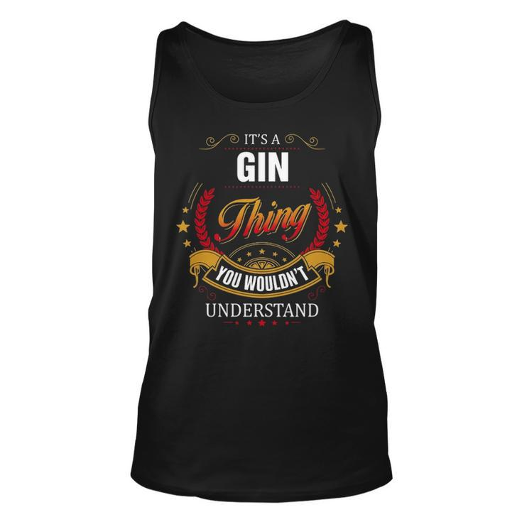 Gin Shirt Family Crest GinShirt Gin Clothing Gin Tshirt Gin Tshirt Gifts For The Gin Unisex Tank Top