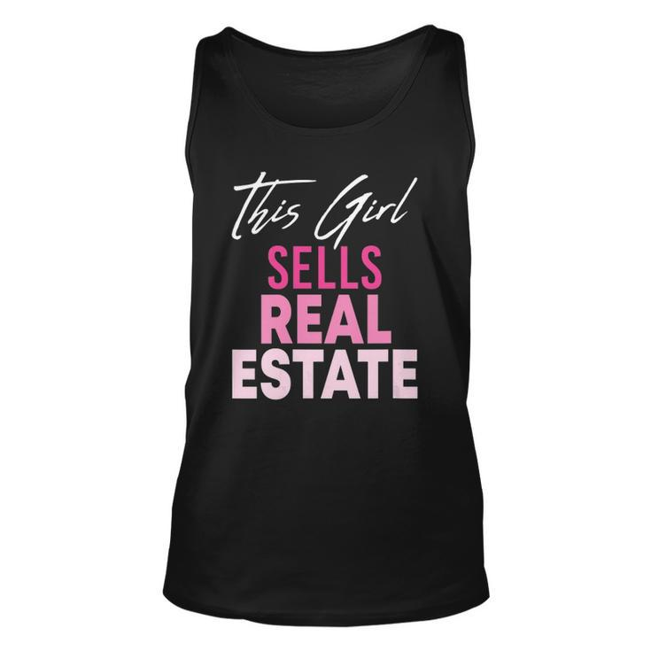 Womens This Girl Sells Real Estate Realtor Real Estate Agent Broker Tank Top