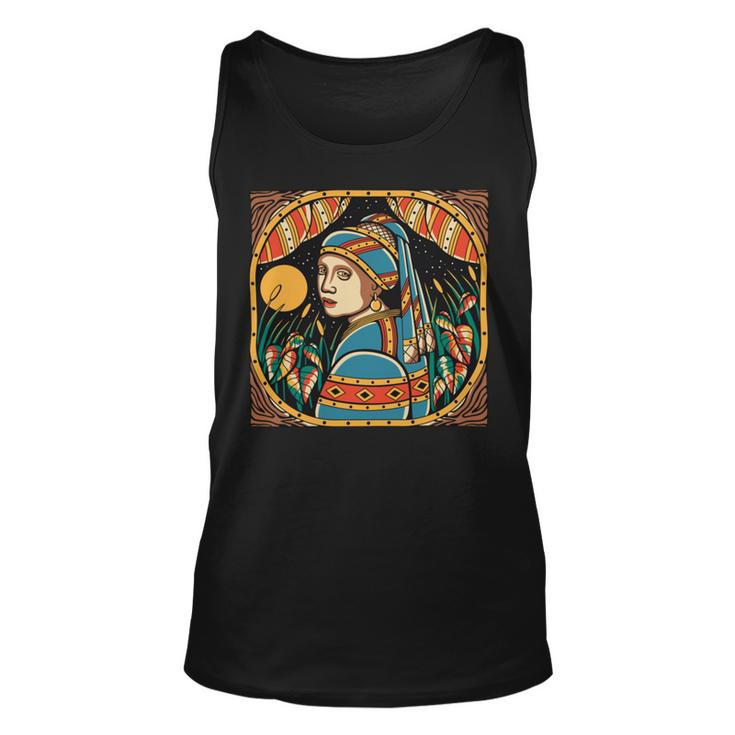Girl With A Pearl Ear Ring Vintage Unisex Tank Top