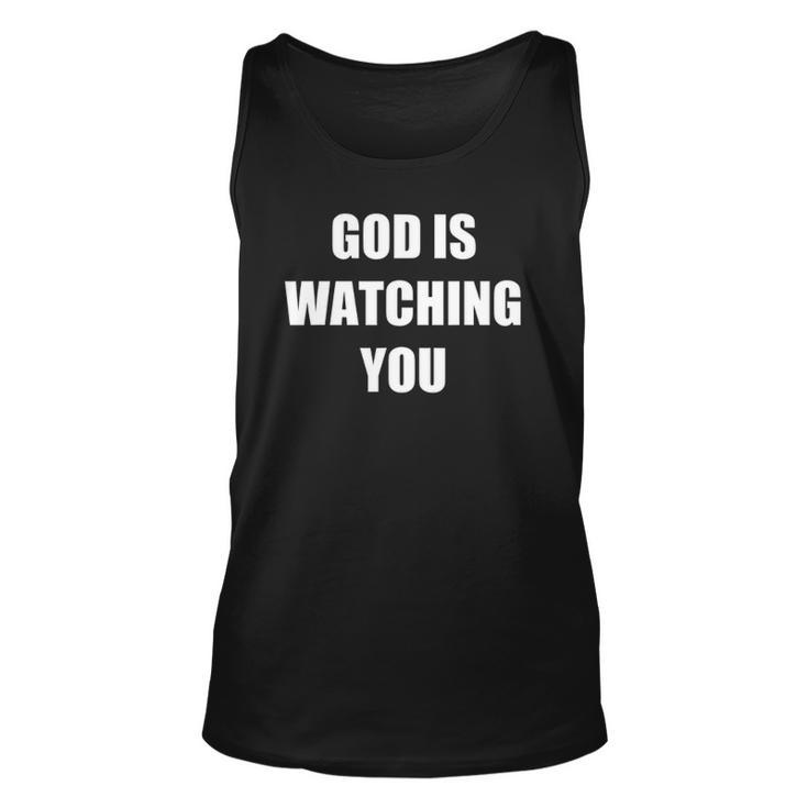God Is Watching You Christian Unisex Tank Top