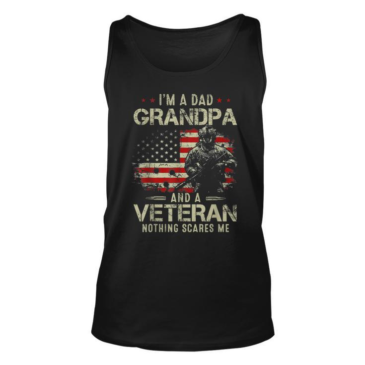 Grandpa  For Men Fathers Day Im A Dad Grandpa Veteran  Unisex Tank Top