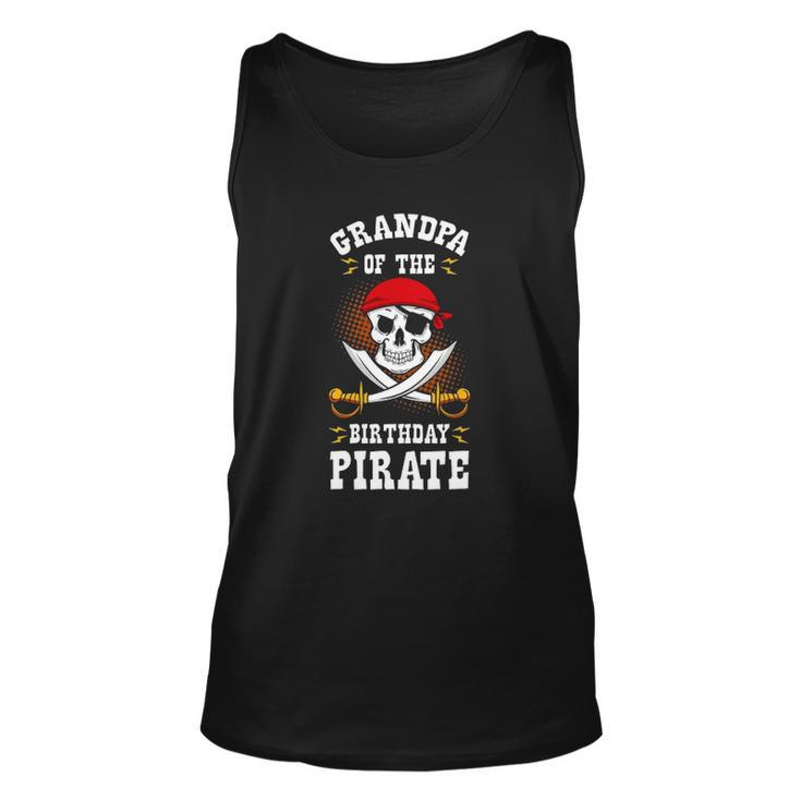 Grandpa Of The Birthday Pirate Themed Matching Bday Party Unisex Tank Top