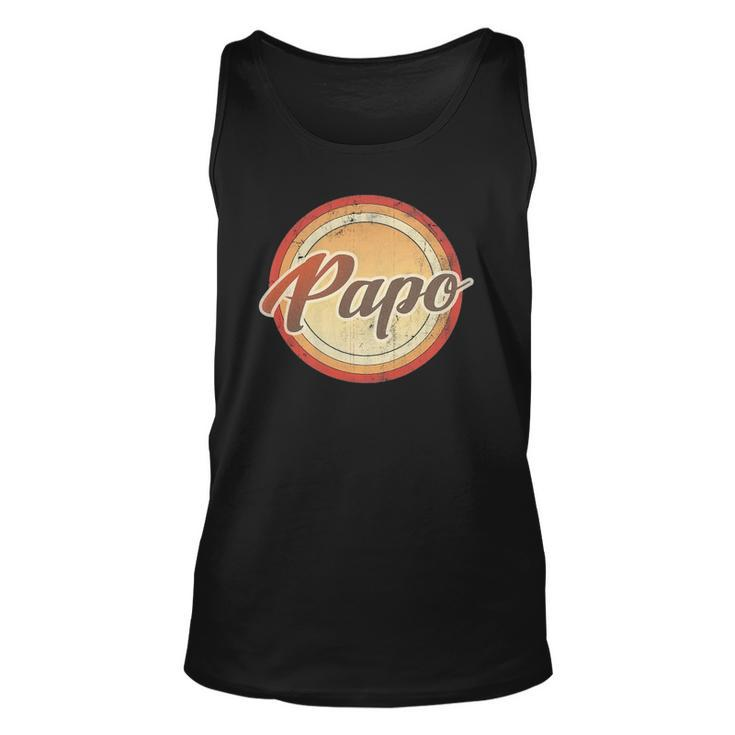 Graphic 365 Papo Vintage Retro Fathers Day Funny Men Gift Unisex Tank Top