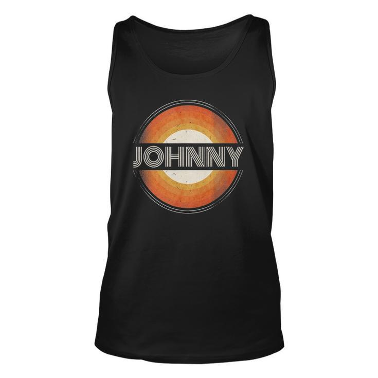 Graphic Tee First Name Johnny Retro Personalized Vintage Unisex Tank Top