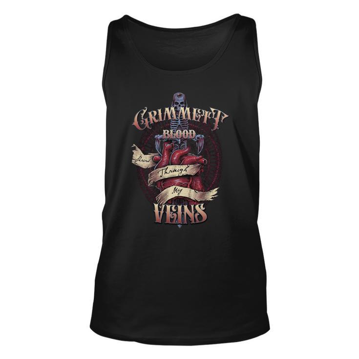 Grimmett Blood Runs Through My Veins Name Unisex Tank Top