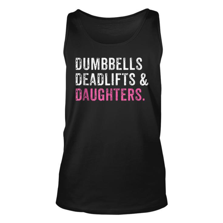 Gym Workout Fathers Day Dumbbells Deadlifts Daughters Tank Top
