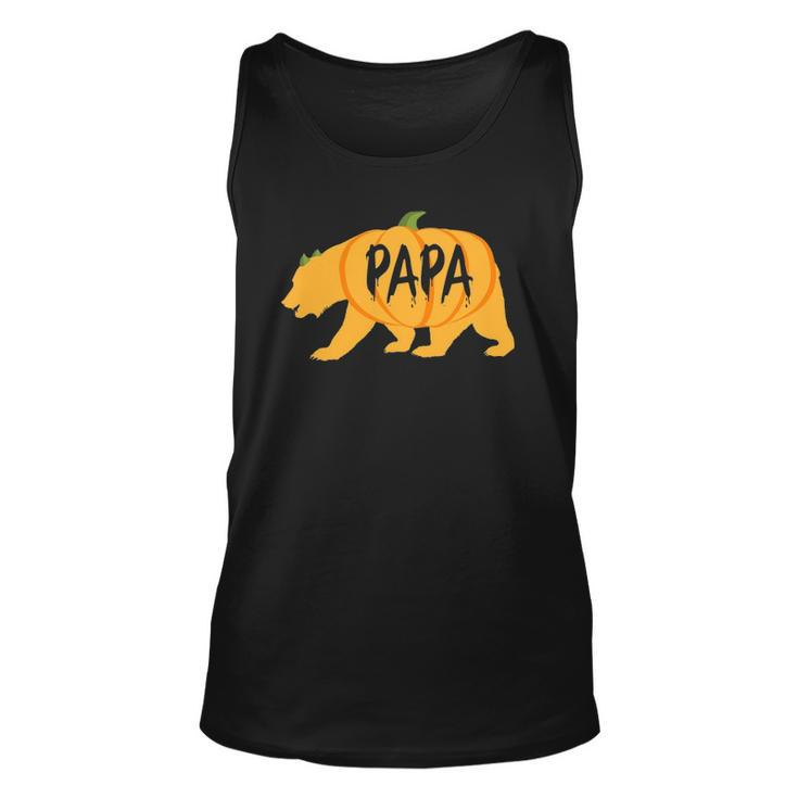Halloween Papa Bear Pumpkin Funny Fathers Gift Unisex Tank Top
