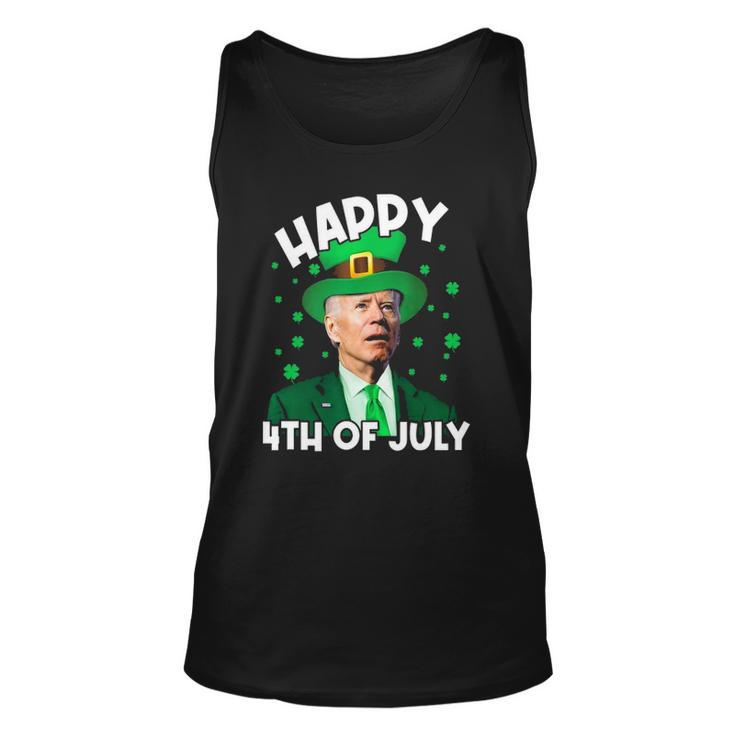 Happy 4Th Of July Biden Leprechaun Shamrock St Patricks Day Unisex Tank Top