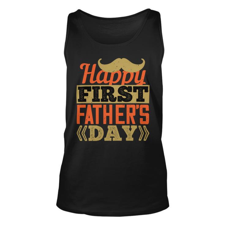 Happy First Fathers Day Dad T-Shirt Unisex Tank Top