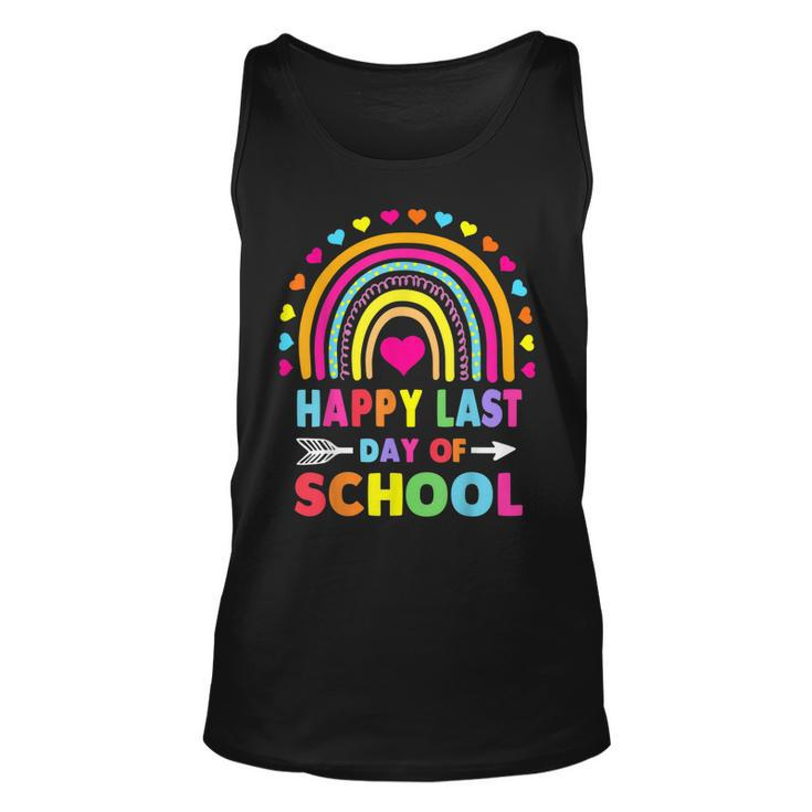 Happy Last Day Of School Teacher Student Graduation Rainbow Tank Top