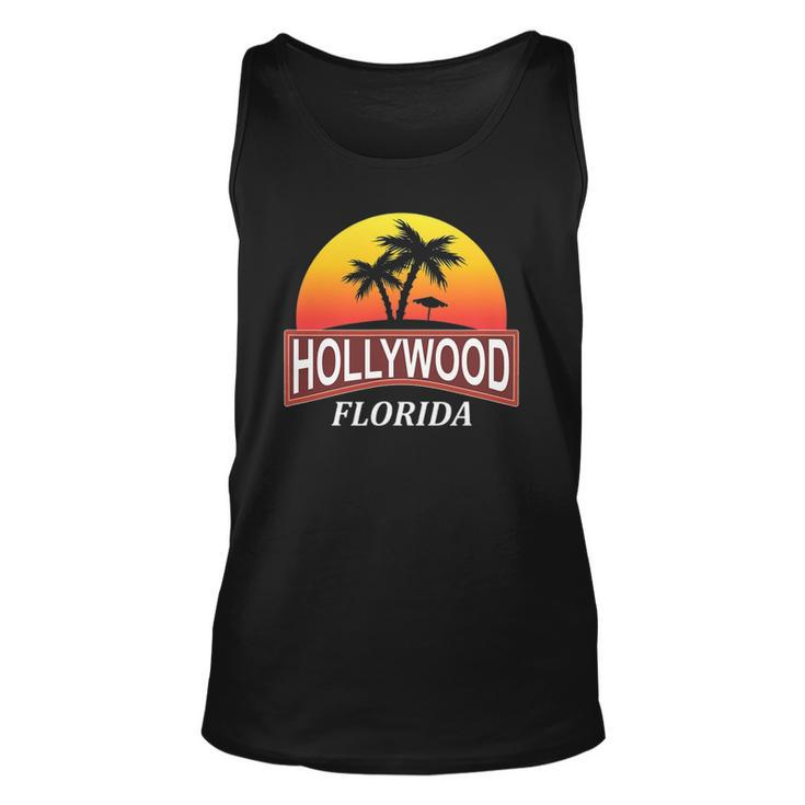 Hollywood Florida Beach Vacation Palm Tree Unisex Tank Top