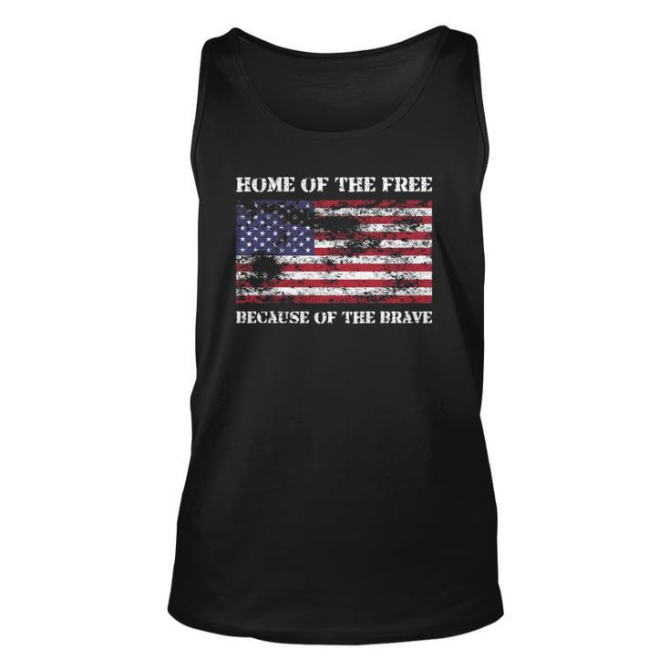 Home Of The Free Because Brave Grunge Unisex Tank Top