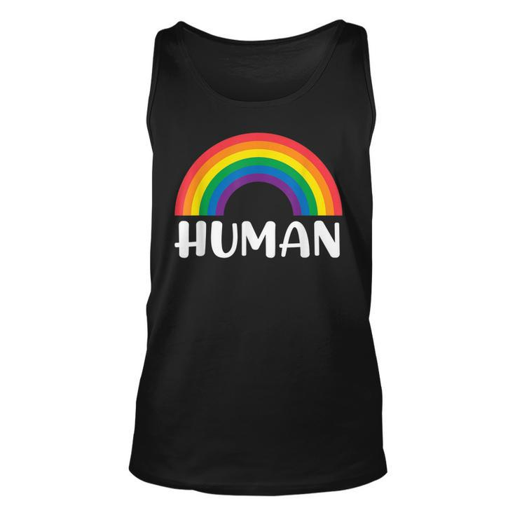 Human Rainbow Lgbt Pride Homo Lesbian Pride  Unisex Tank Top