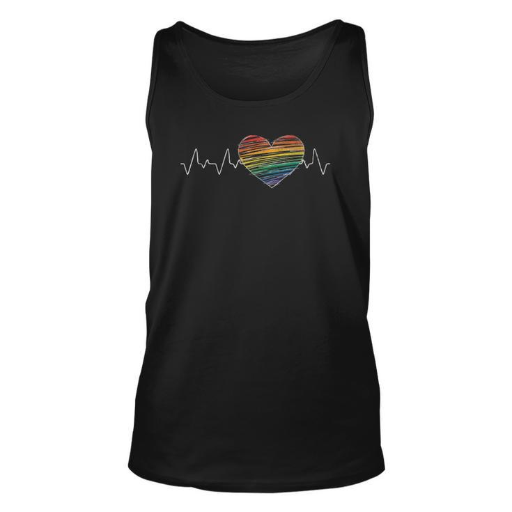 Human Rights Equality Gay Pride Month Heartbeat Lgbt Unisex Tank Top