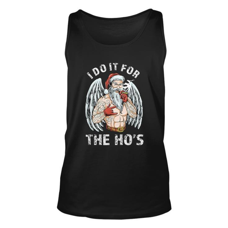 I Do It For The Hos Funny Inappropriate Christmas Men Santa  Unisex Tank Top