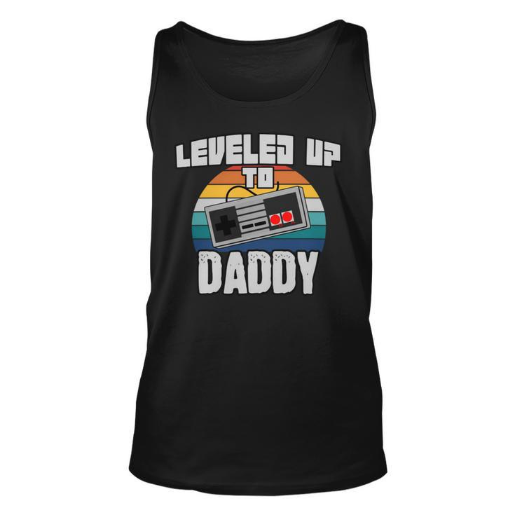 I Leveled Up To Daddy New Parent Gamer Promoted To Dad Unisex Tank Top