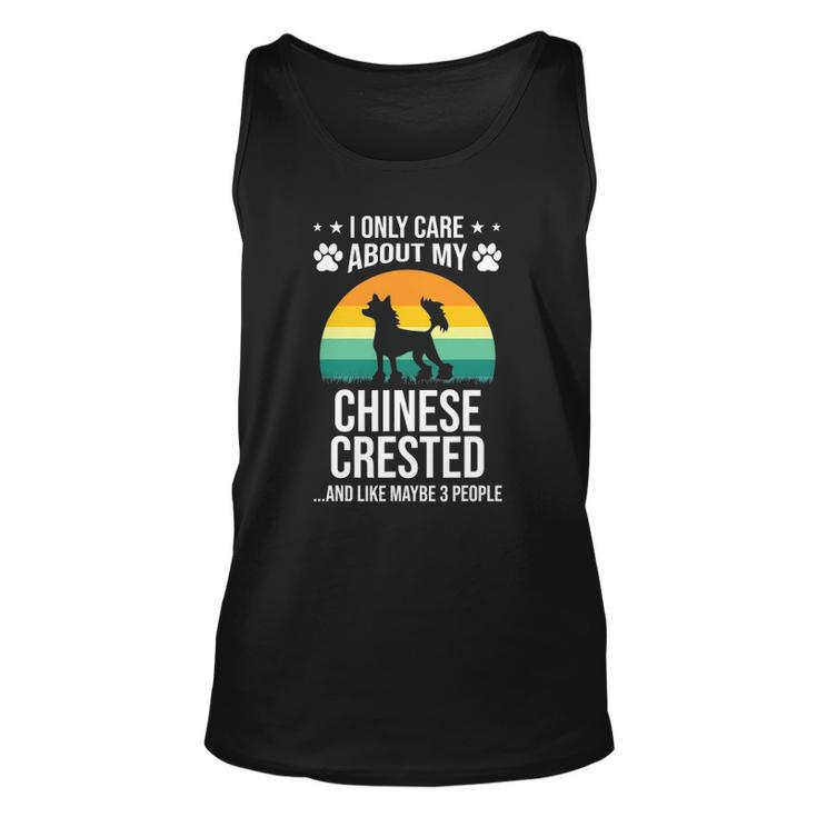 I Only Care About My Chinese Crested Dog Lover Unisex Tank Top