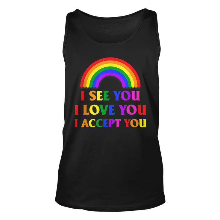 I See I Love You I Accept You - Lgbtq Ally Gay Pride  Unisex Tank Top