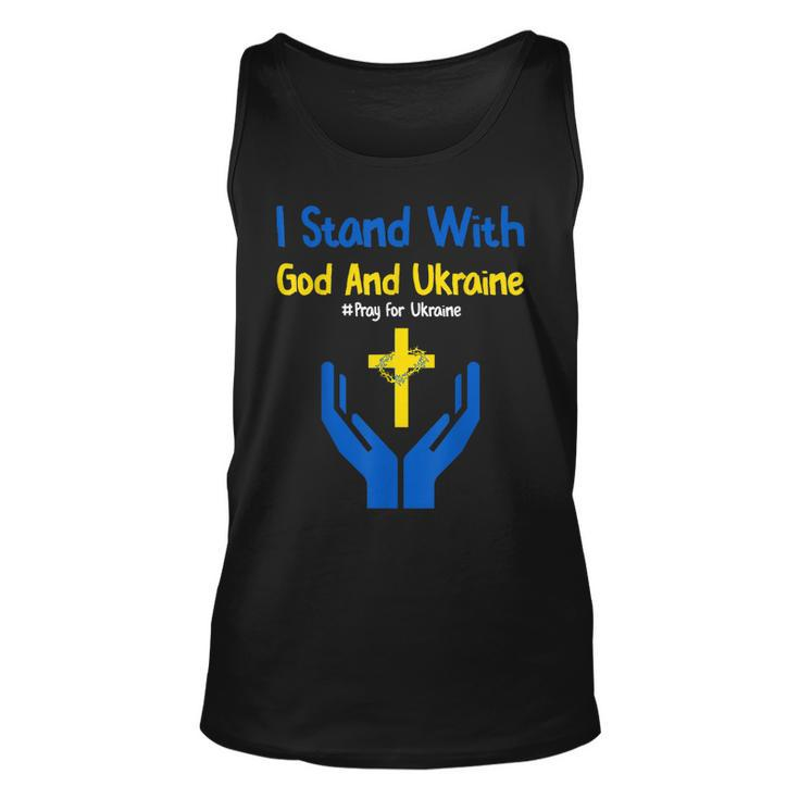 I Stand With God And Ukraine Christian Cross Faith Christ  Unisex Tank Top