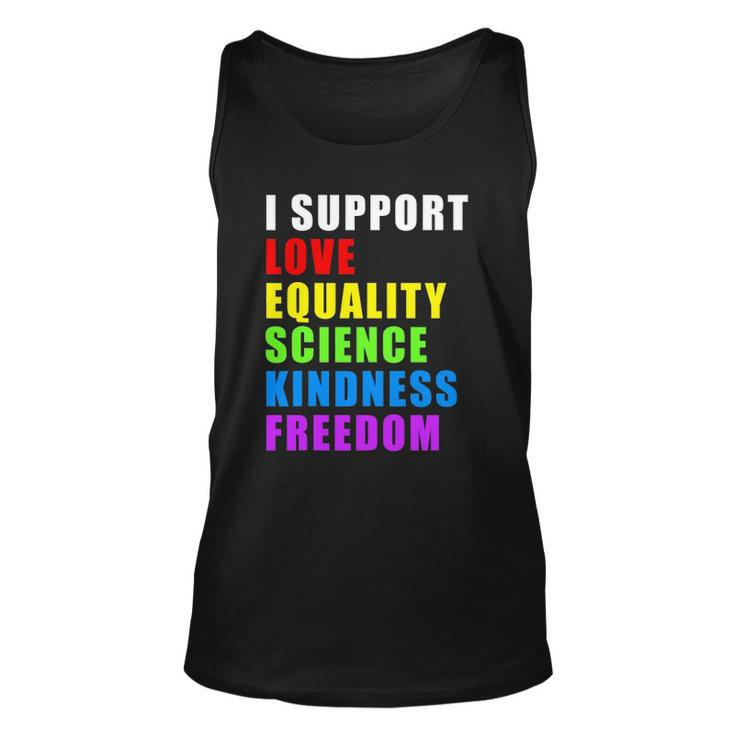 I Support Lgbtq Love Equality Gay Pride Rainbow Proud Ally Unisex Tank Top