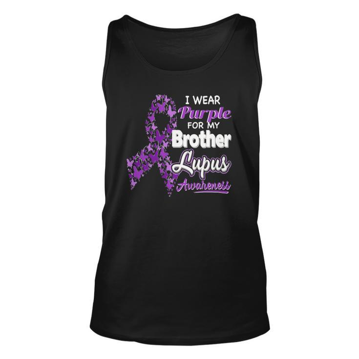 I Wear Purple For My Brother - Lupus Awareness Unisex Tank Top