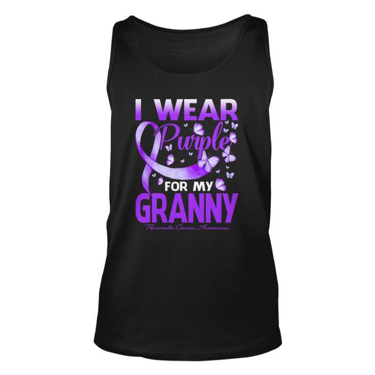 I Wear Purple For My Granny Pancreatic Cancer Awareness Unisex Tank Top