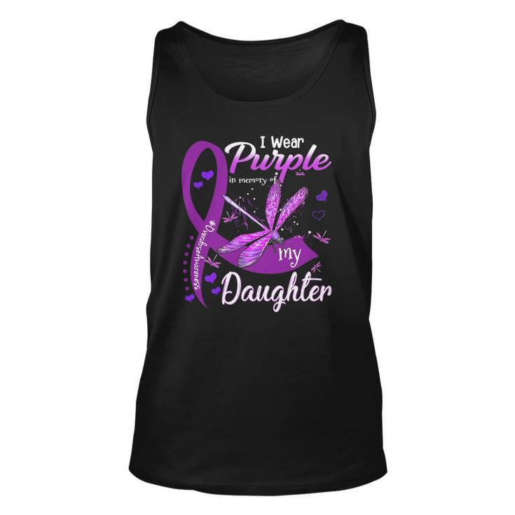 I Wear Purple In Memory For My Daughter Overdose Awareness Unisex Tank Top