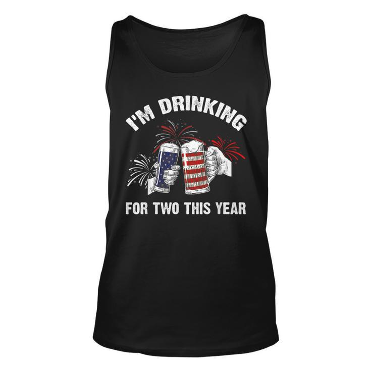 Im Drinking For Two Pregnancy  4Th Of July Dad  Unisex Tank Top