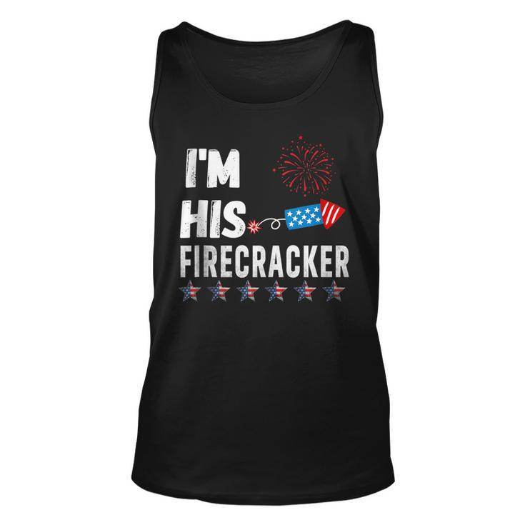 Im His Firecracker Cute 4Th Of July Matching Couple For Her  Unisex Tank Top