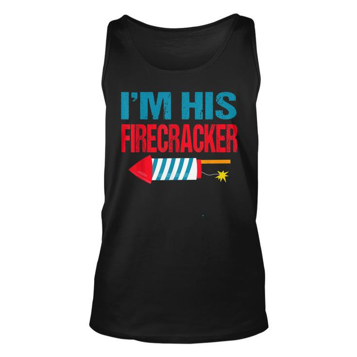 Im His Firecracker His And Hers 4Th Of July Matching Couple  Unisex Tank Top