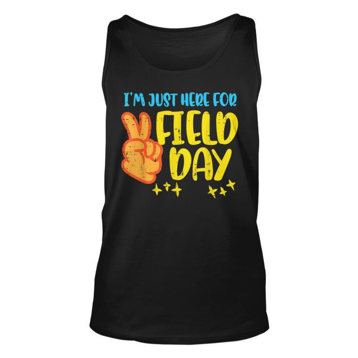 Im Just Here For Day Field Peace Sign Funny Boys Girls Kids  Unisex Tank Top