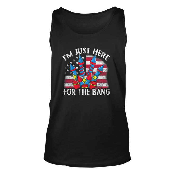 Im Just Here For The Bang Funny Fireworks Humor Unisex Tank Top