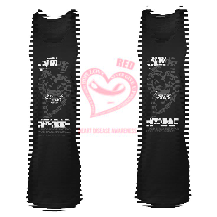 In My Memory Of My Dad Heart Disease Awareness Unisex Tank Top