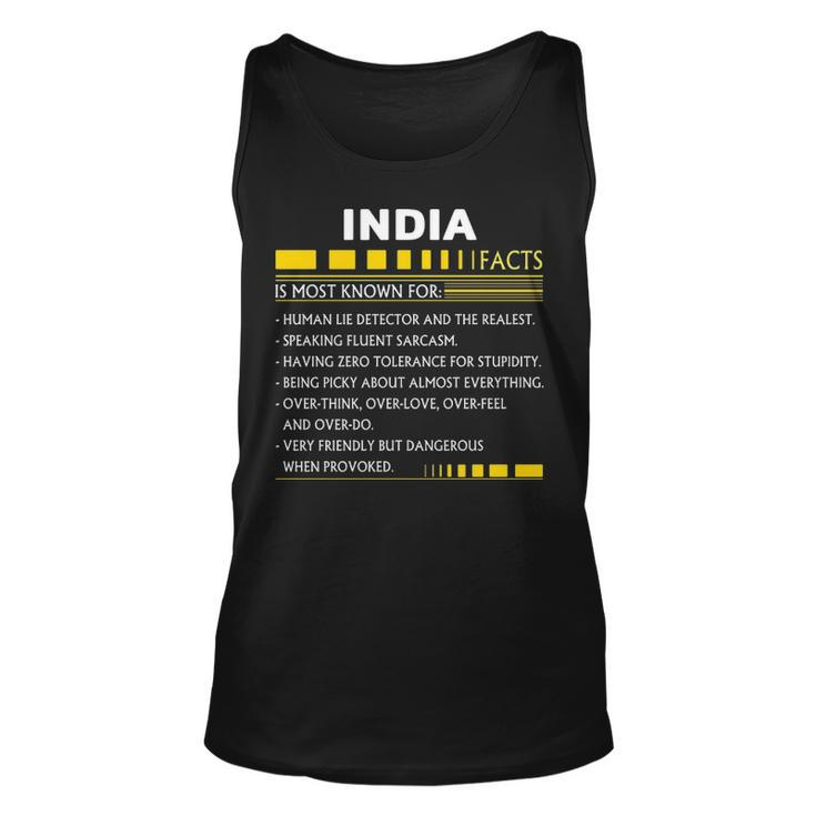 India Name Gift   India Facts Unisex Tank Top