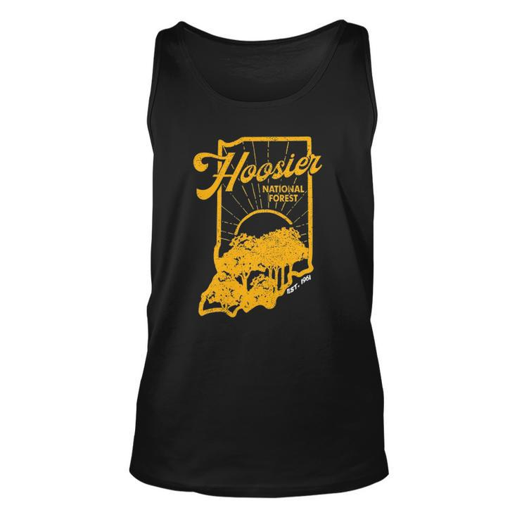 Indiana State Hoosier National Forest Retro Vintage Unisex Tank Top