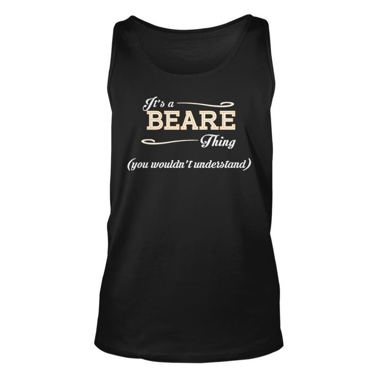 Its A Beare Thing You Wouldnt Understand T Shirt Beare Shirt  For Beare  Unisex Tank Top
