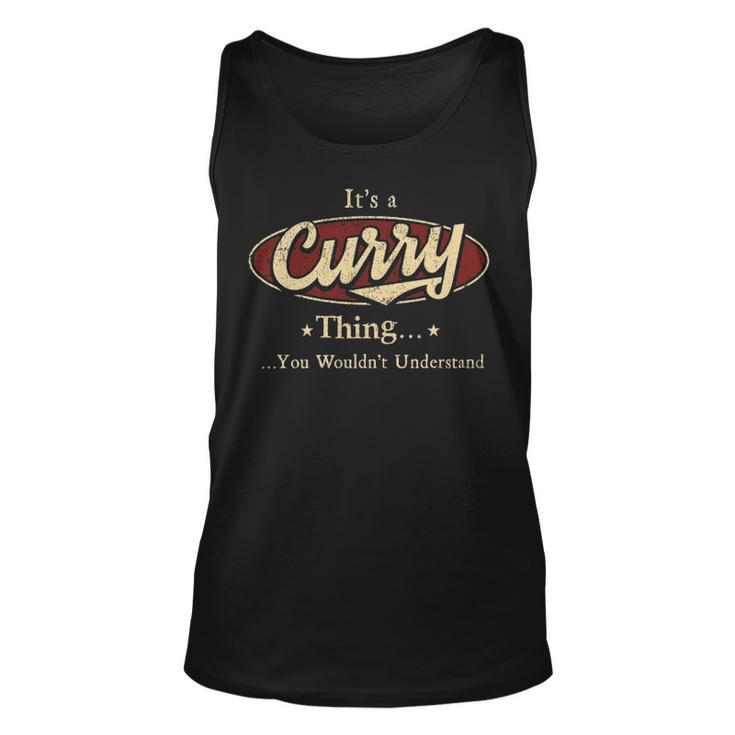 Its A Curry Thing You Wouldnt Understand Shirt Personalized Name Gifts T Shirt Shirts With Name Printed Curry Unisex Tank Top