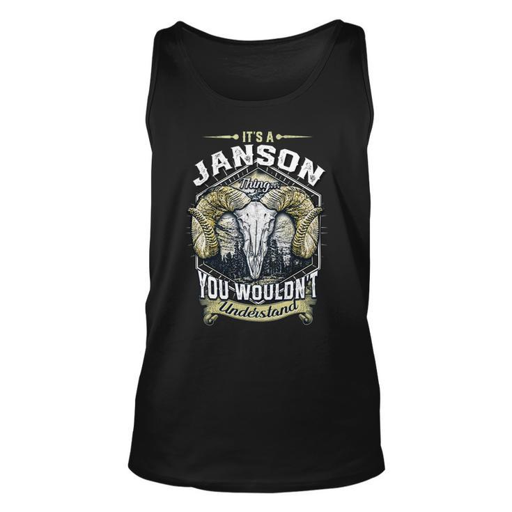 Janson Name Shirt Janson Family Name V4 Unisex Tank Top