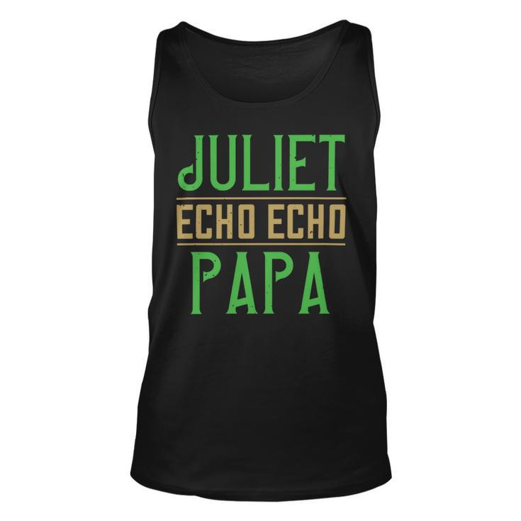 Juliet Echo Echo Papa Papa T-Shirt Fathers Day Gift Unisex Tank Top