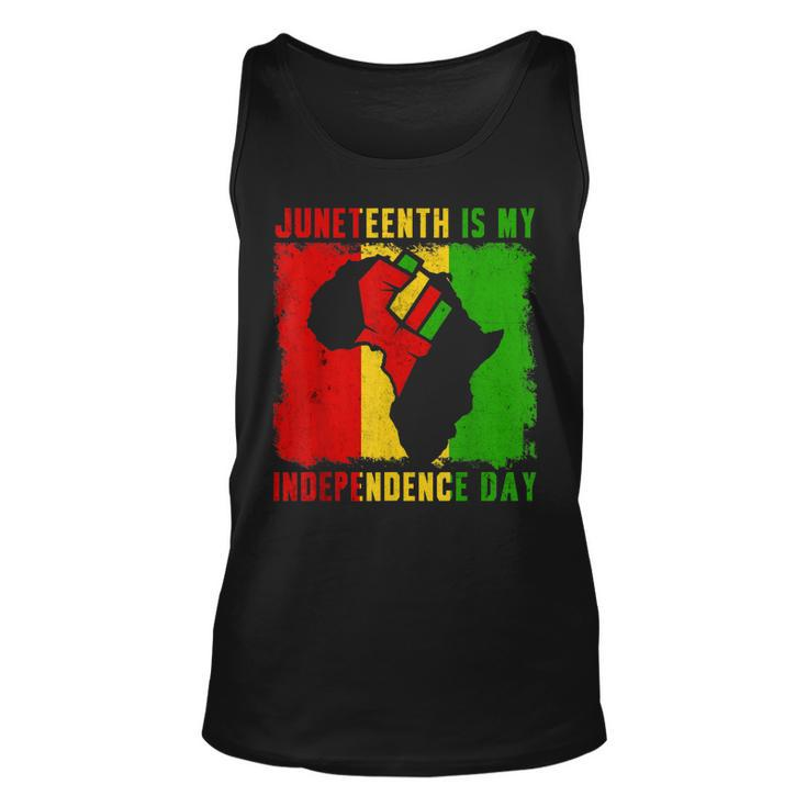 Juneteenth Is My Independence Day 4Th July Black Afro Flag Unisex Tank Top