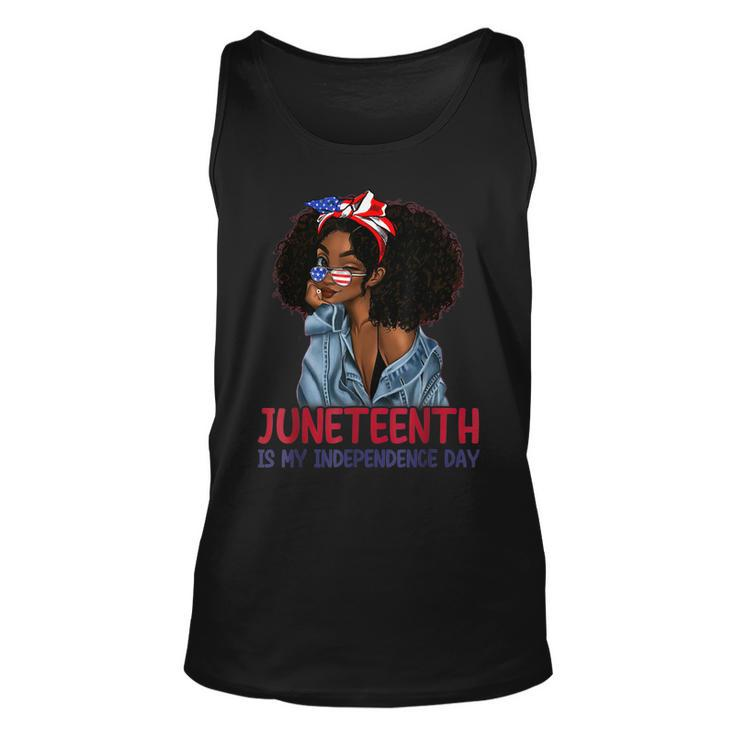 Juneteenth Is My Independence Day 4Th Of July Black Afro  Unisex Tank Top