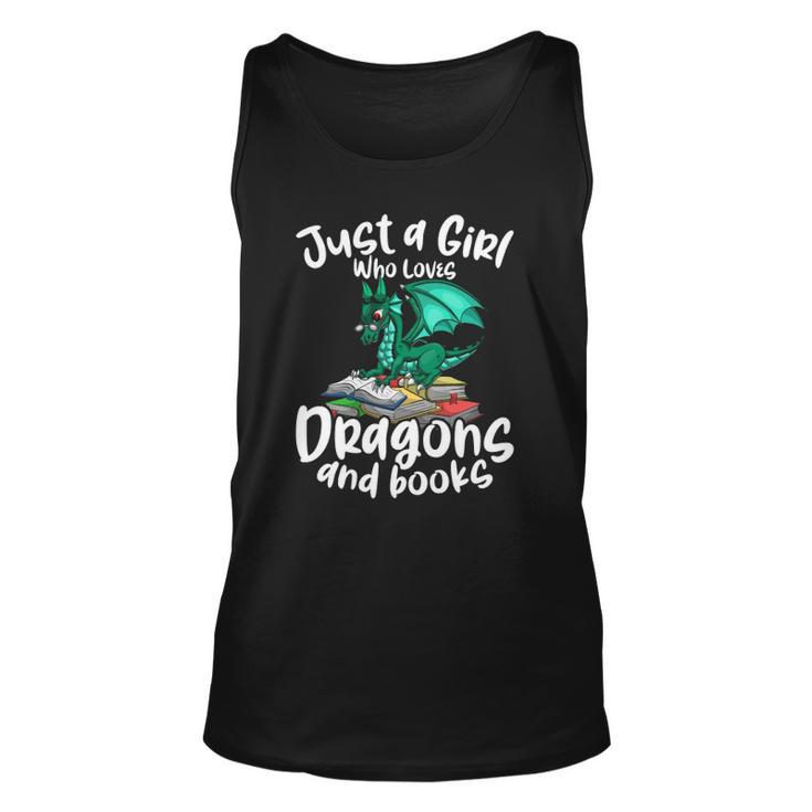 Just A Girl Who Loves Dragons And Books Reading Dragon Unisex Tank Top
