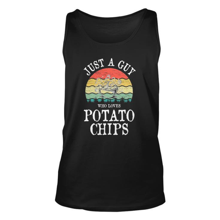 Just A Guy Who Loves Potato Chips Unisex Tank Top