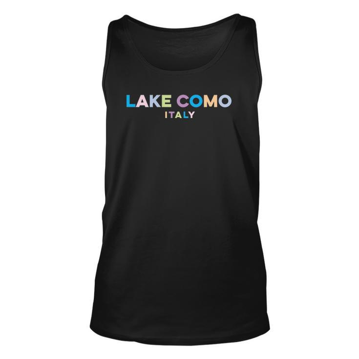 Lake Como Italy Colorful Type Unisex Tank Top