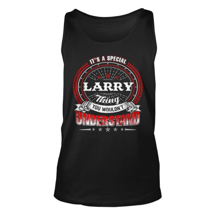 Larry Shirt Family Crest Larry T Shirt Larry Clothing Larry Tshirt Larry Tshirt Gifts For The Larry  Unisex Tank Top